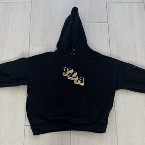 YoungLA Black Sweatshirt with Tan Logo
